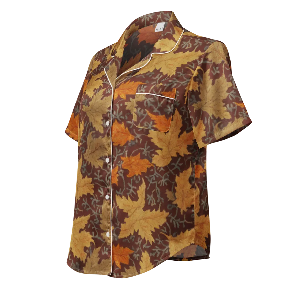 Gilded Harvest on Women's Short Sleeve Pajama Top — Left Front