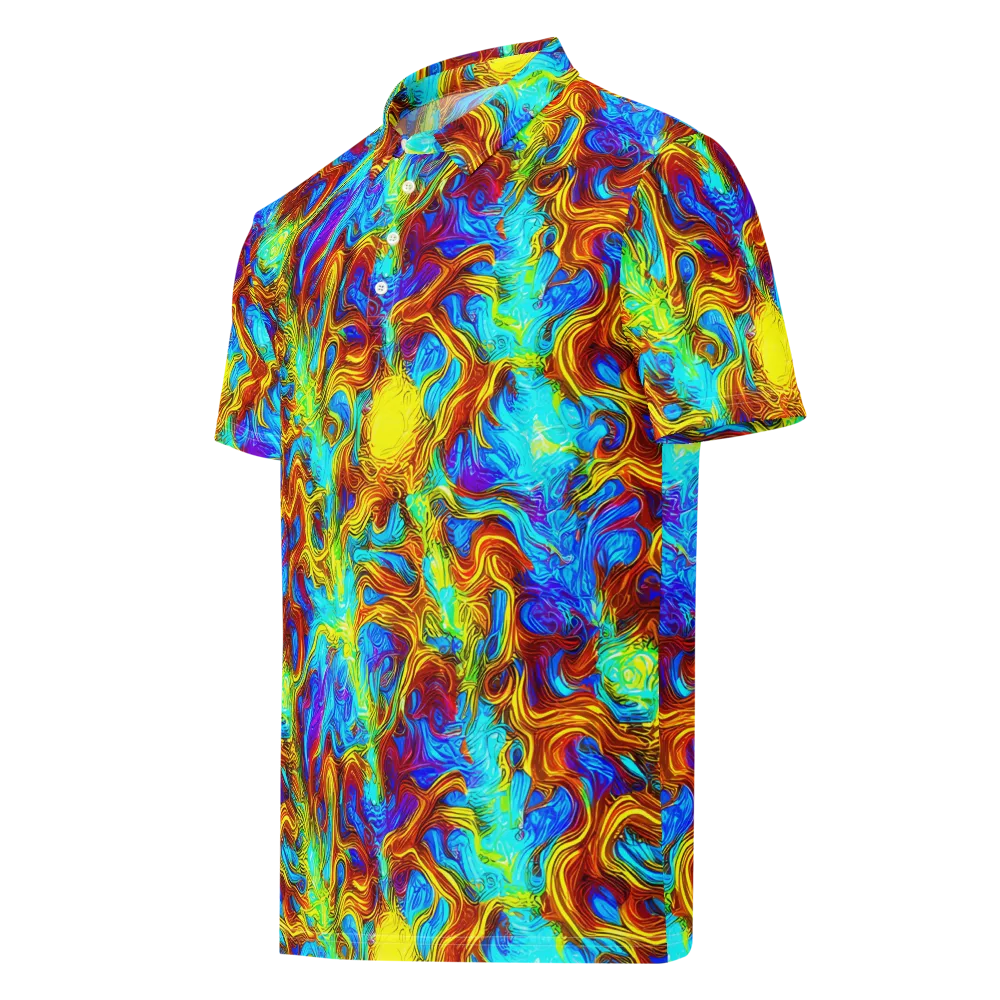 Psychic Rapids on Men's Slim Fit Polo Shirt — Left Front