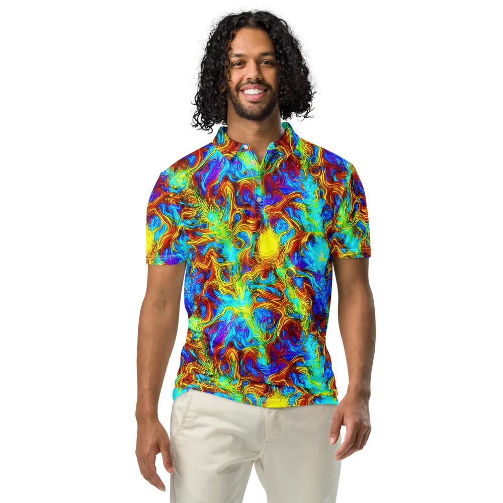 Psychic Rapids on Men's Slim Fit Polo Shirt — Front