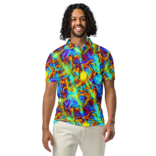 Psychic Rapids on a Men's Slim Fit Polo Shirt