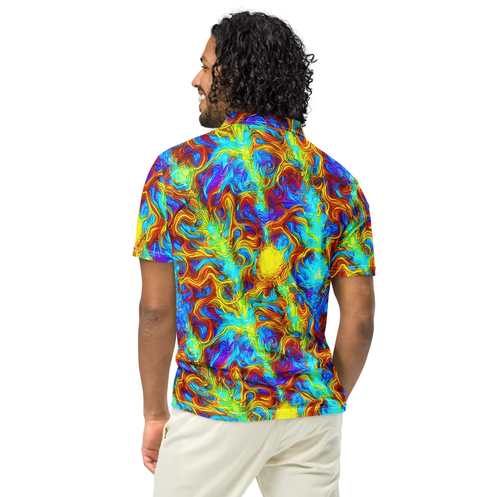 Psychic Rapids on Men's Slim Fit Polo Shirt — Back