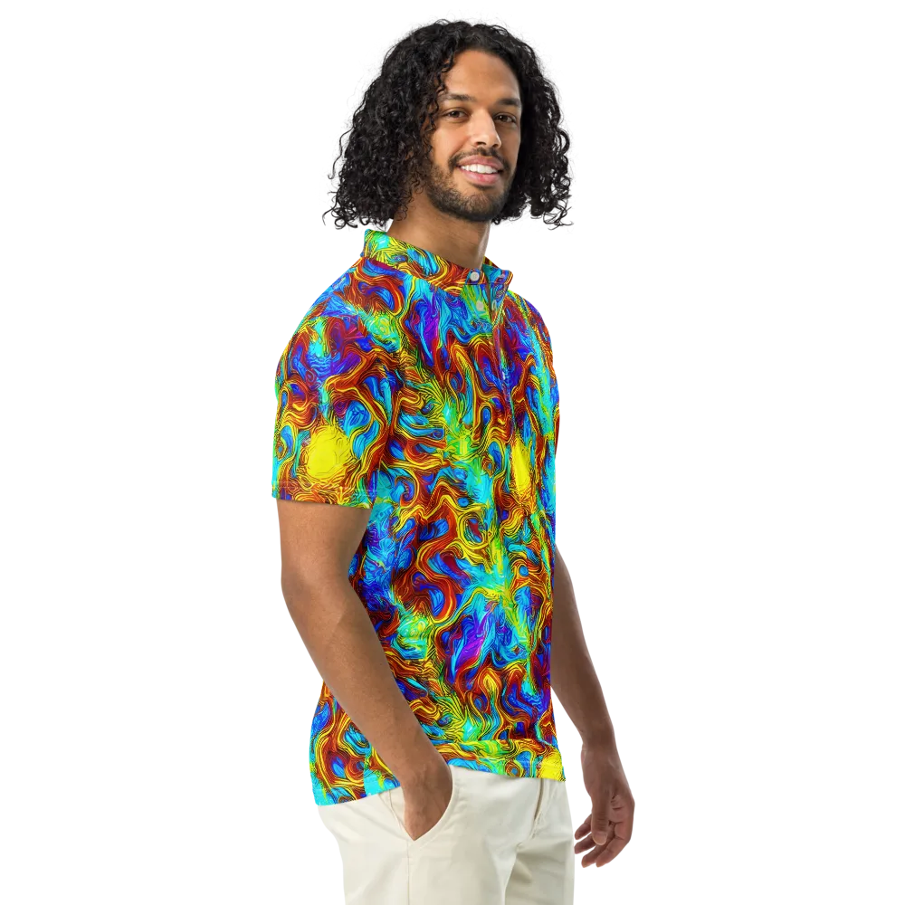 Psychic Rapids on Men's Slim Fit Polo Shirt — Right Front