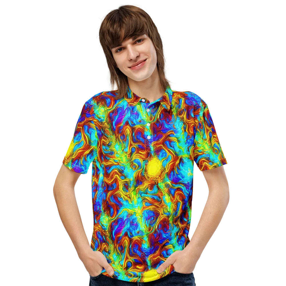 Psychic Rapids on Men's Slim Fit Polo Shirt — Front