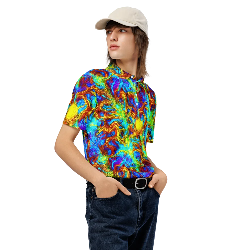 Psychic Rapids on Men's Slim Fit Polo Shirt — Right Front