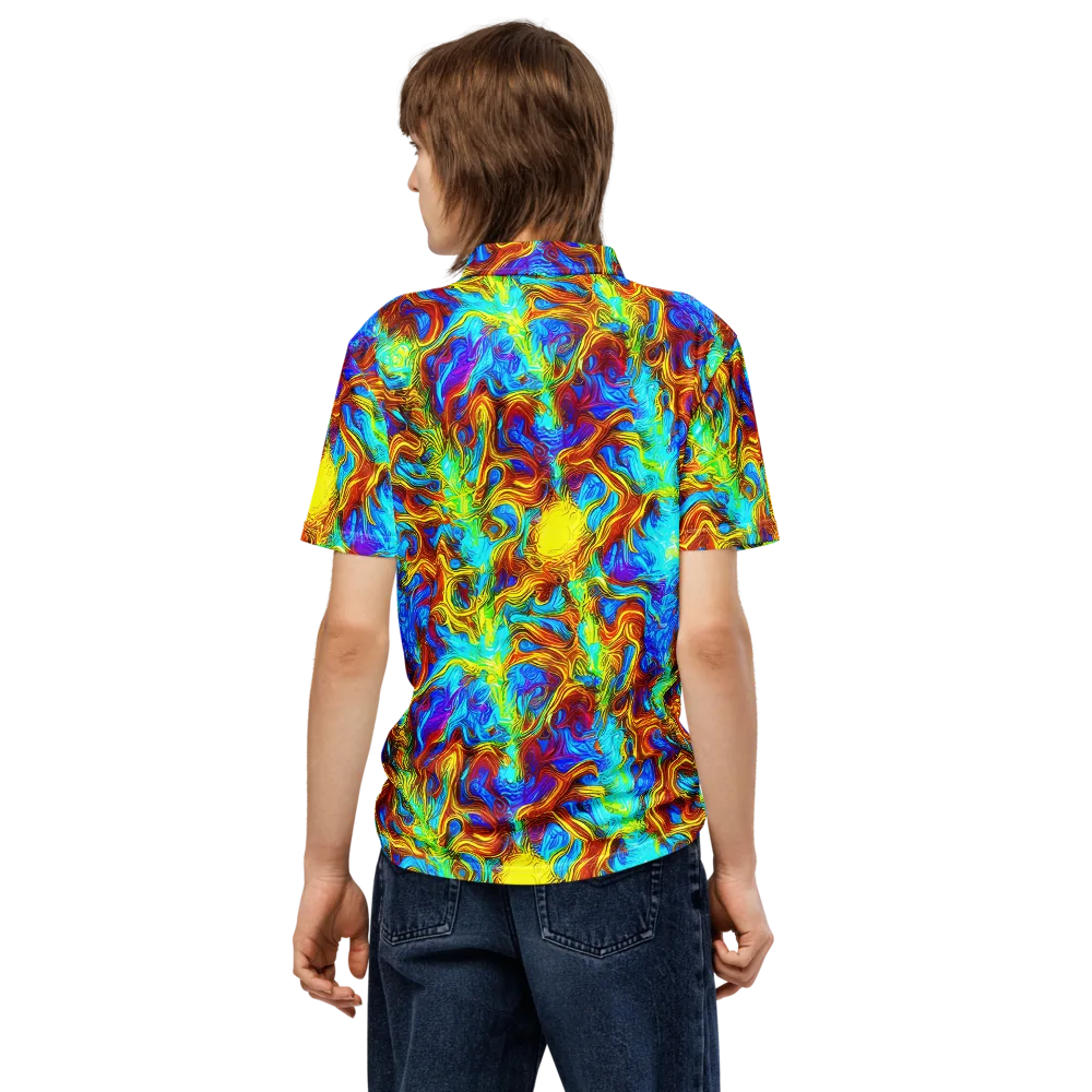 Psychic Rapids on Men's Slim Fit Polo Shirt — Back