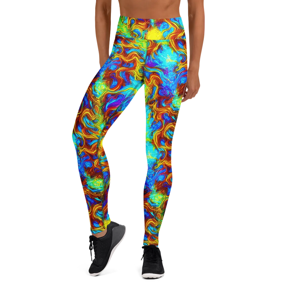 Psychic Rapids on Yoga Leggings — Front