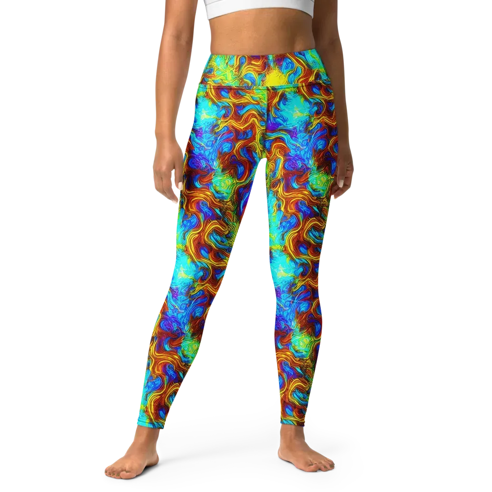 Psychic Rapids on Yoga Leggings — Front