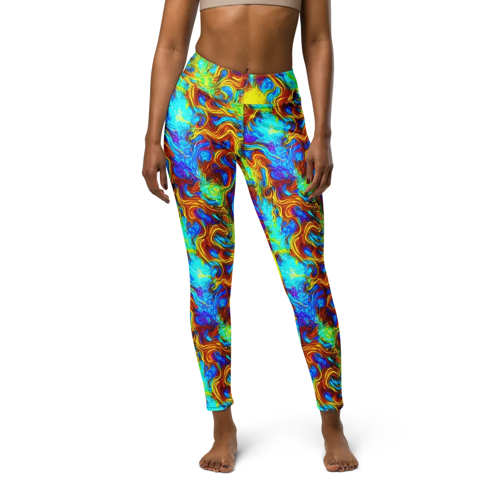 Psychic Rapids on Yoga Leggings — Front