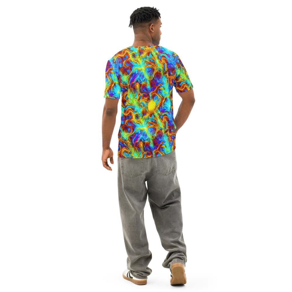 Psychic Rapids on Men's Cotton Crew Neck T-Shirt — Back