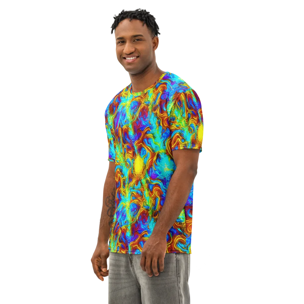 Psychic Rapids on Men's Cotton Crew Neck T-Shirt — Left Front