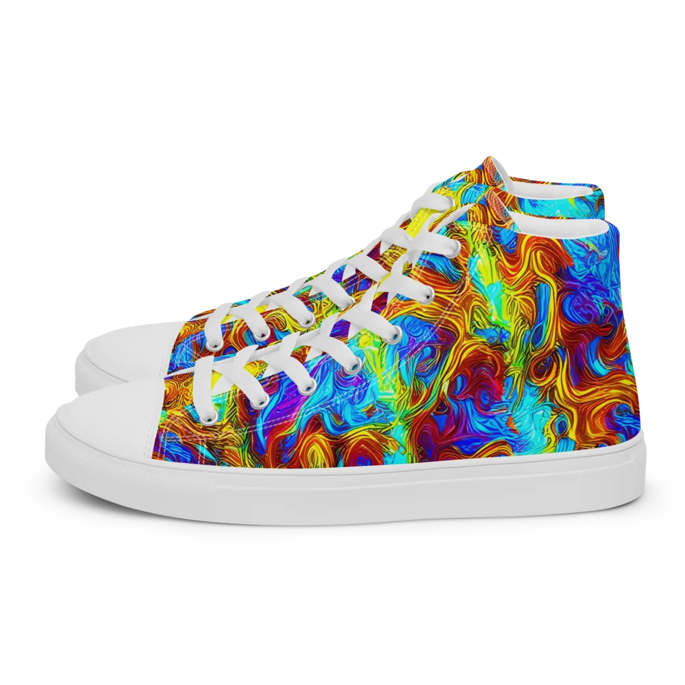 Psychic Rapids on Women's High Top Canvas Shoes — Left