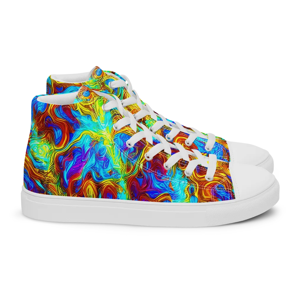 Psychic Rapids on Women's High Top Canvas Shoes — Right