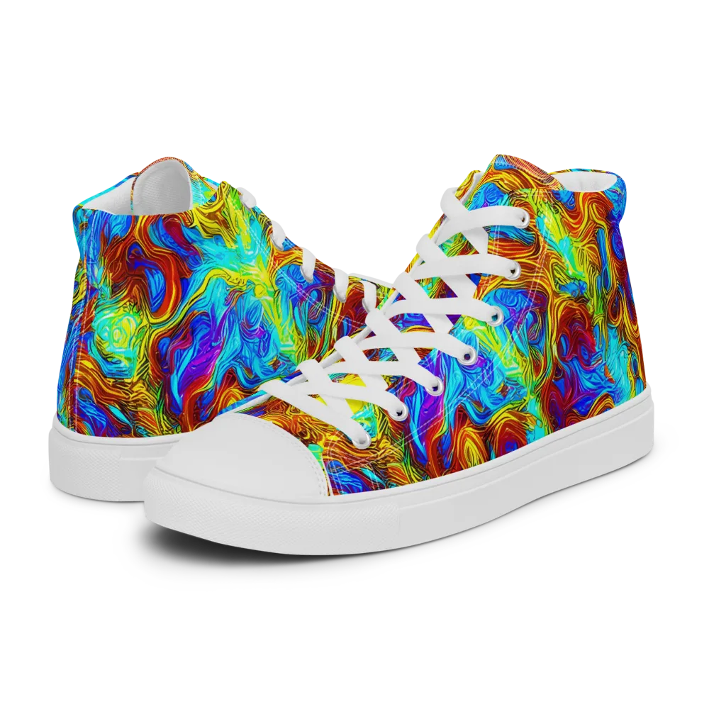 Psychic Rapids on Women's High Top Canvas Shoes — Left