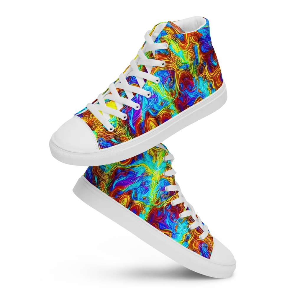 Psychic Rapids on Women's High Top Canvas Shoes — Front