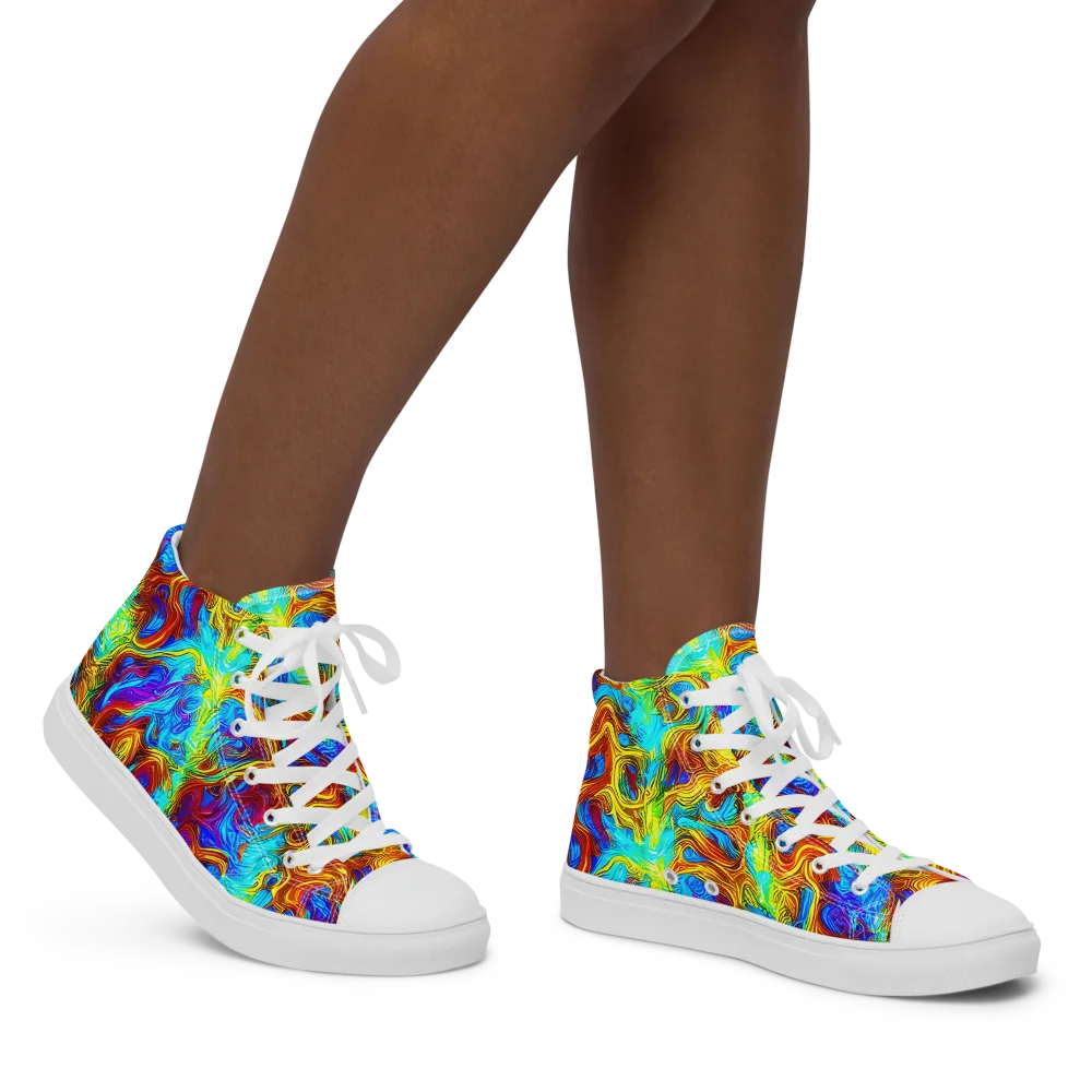 Psychic Rapids on Women's High Top Canvas Shoes — Right