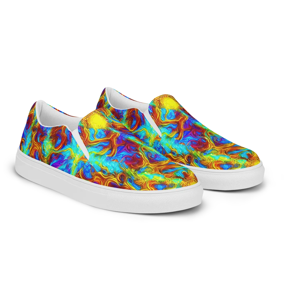 Psychic Rapids on Men's Slip-On Canvas Shoes — Right Front