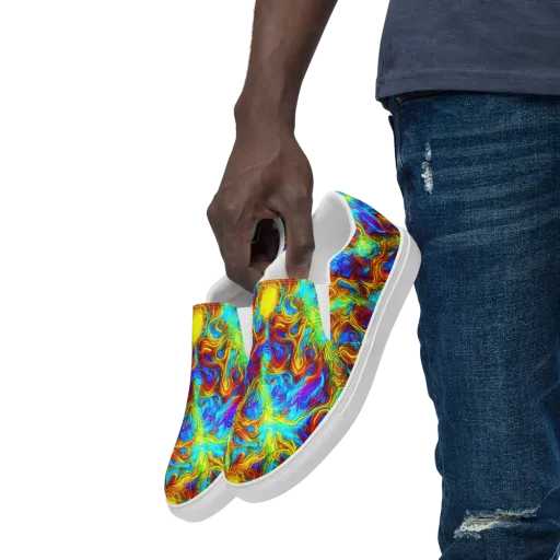 Psychic Rapids on a Men's Slip-On Canvas Shoes