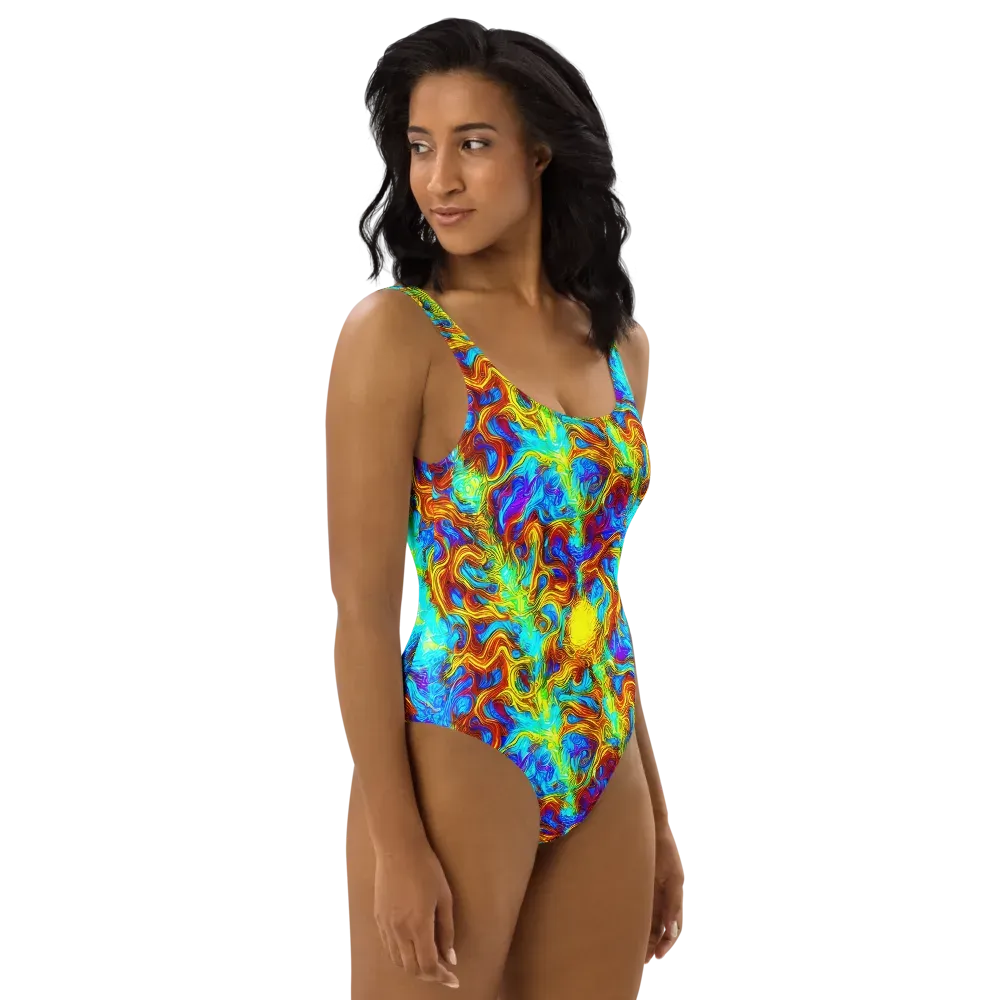 Psychic Rapids on One-Piece Swimsuit — Right