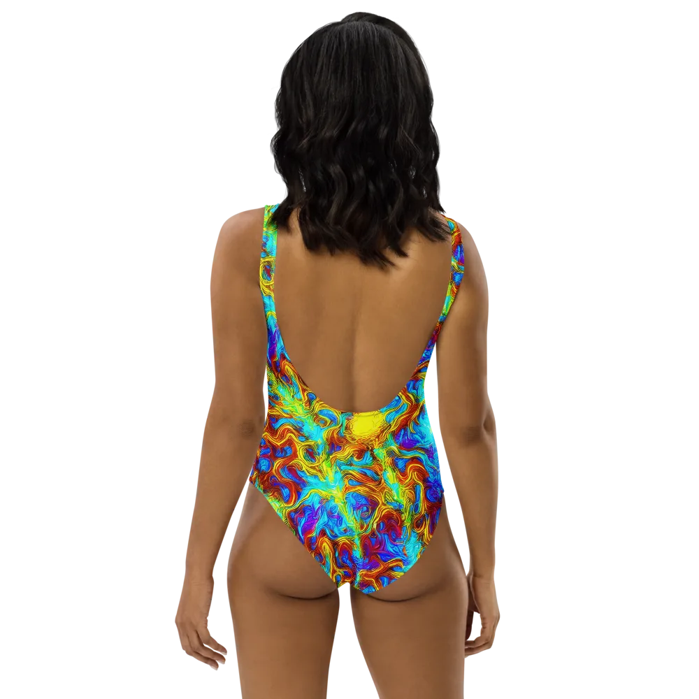 Psychic Rapids on One-Piece Swimsuit — Back
