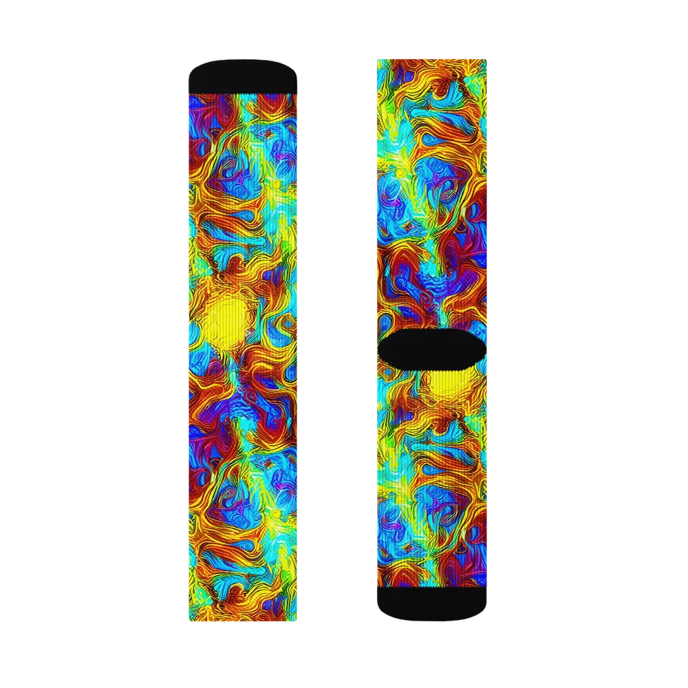 Psychic Rapids on Socks — Left Sock