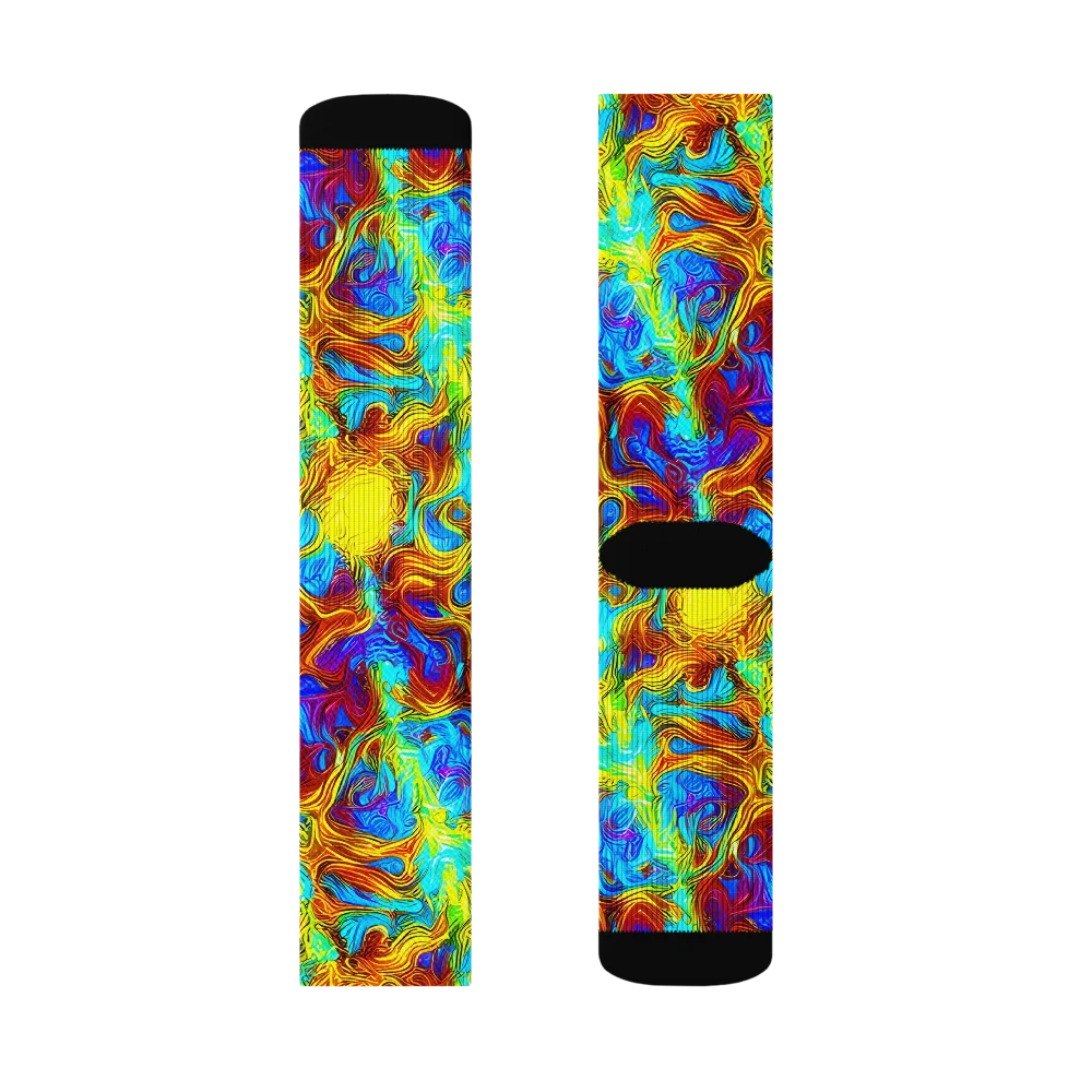 Psychic Rapids on Socks — Right Sock