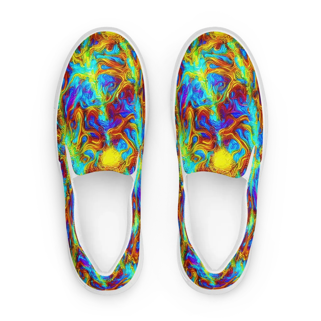 Psychic Rapids on Women's Slip-On Canvas Shoes — Front