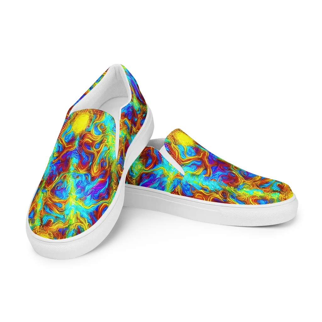 Psychic Rapids on Women's Slip-On Canvas Shoes — Left Front