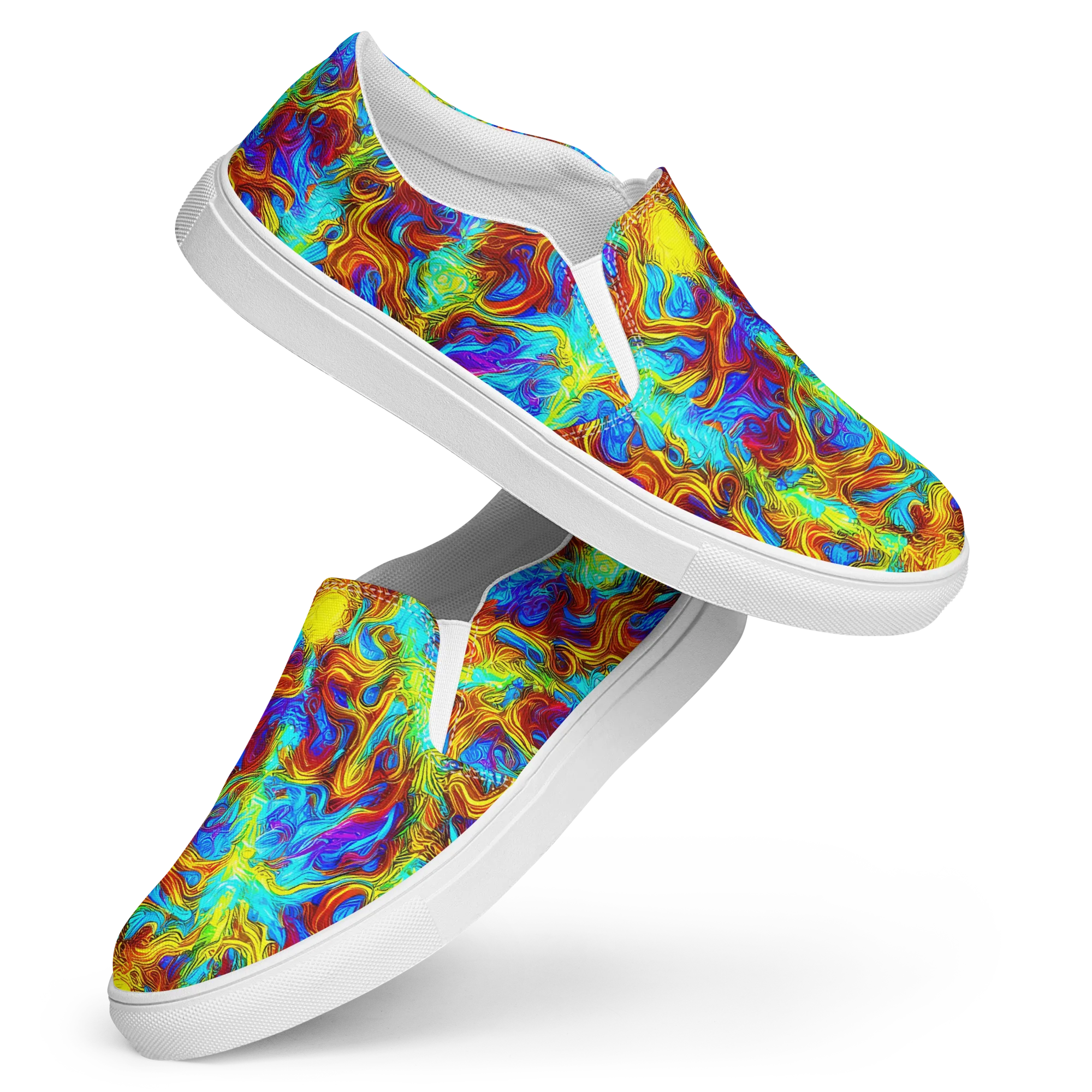 Psychic Rapids on Women's Slip-On Canvas Shoes — Front