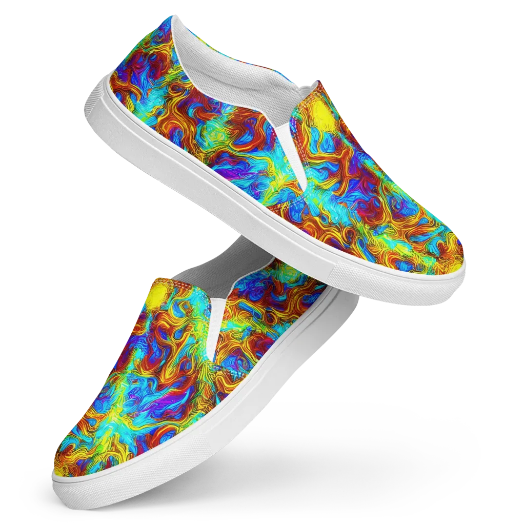 Psychic Rapids on Women's Slip-On Canvas Shoes — Front