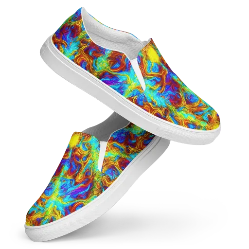 Psychic Rapids on a Women's Slip-On Canvas Shoes