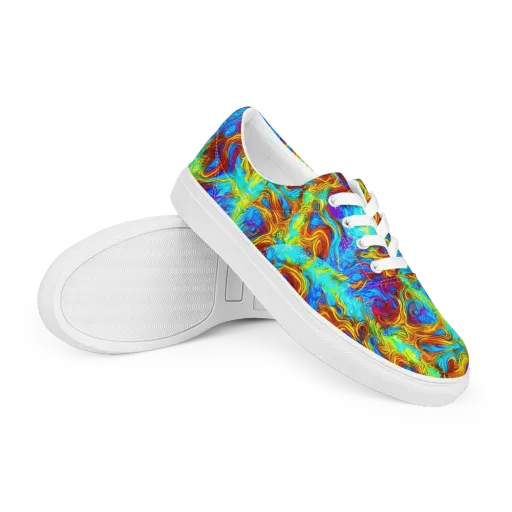 Psychic Rapids on a Men's Lace-Up Canvas Shoes