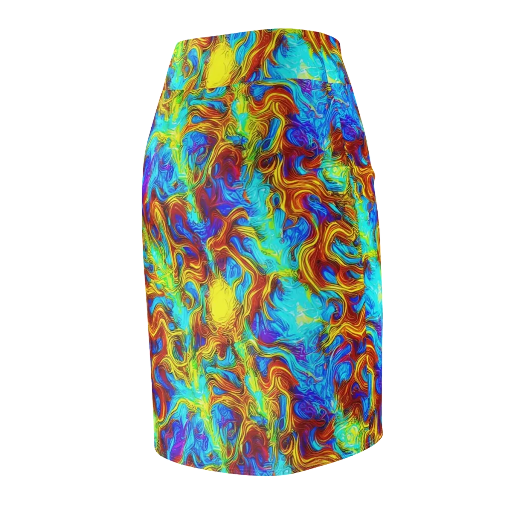 Psychic Rapids on Pencil Skirt — Back Side