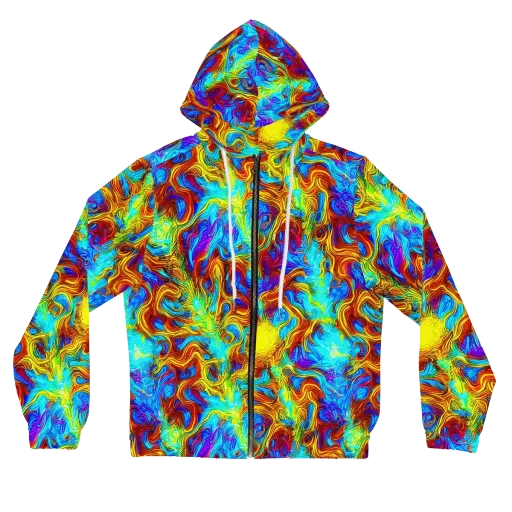 Psychic Rapids on a Women's Full-Zip Hoodie