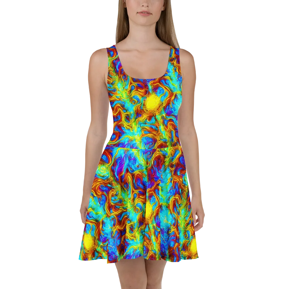 Psychic Rapids on Skater Dress — Front
