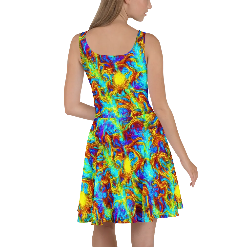 Psychic Rapids on Skater Dress — Back
