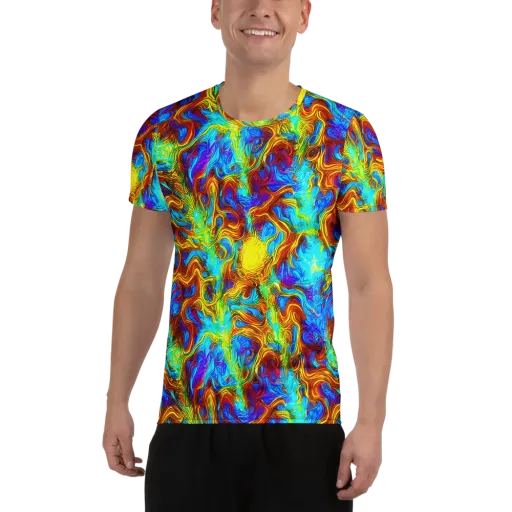 Psychic Rapids on a Men's Athletic T-Shirt