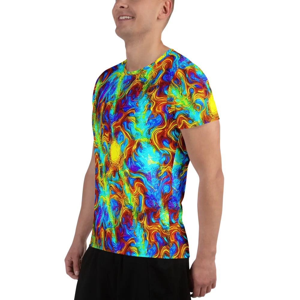 Psychic Rapids on Men's Athletic T-Shirt — Left