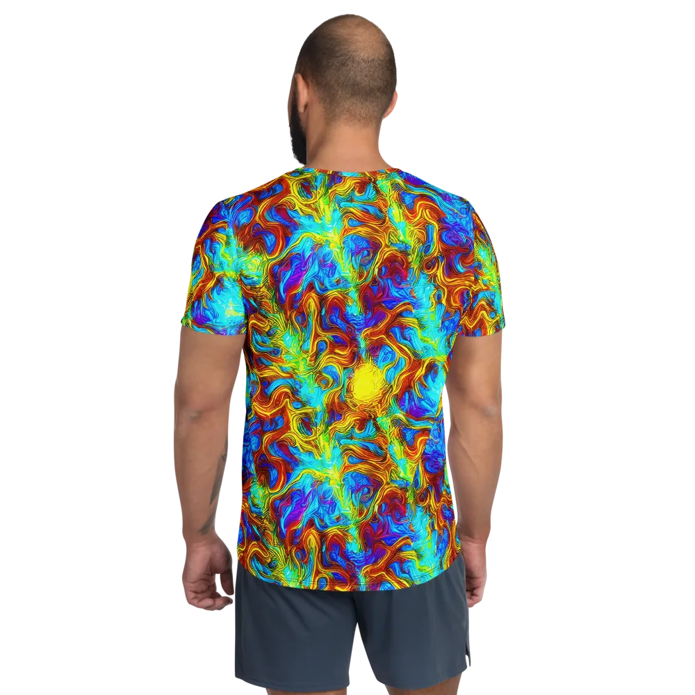 Psychic Rapids on Men's Athletic T-Shirt — Back