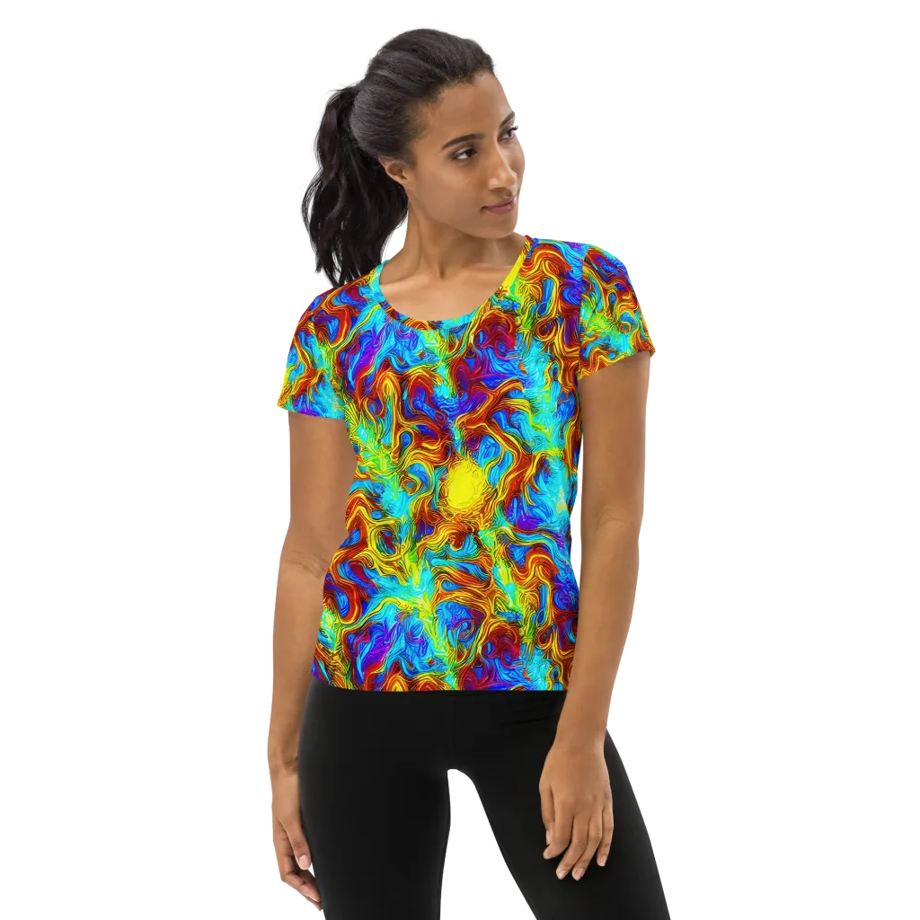 Psychic Rapids on Women's Athletic T-Shirt — Front