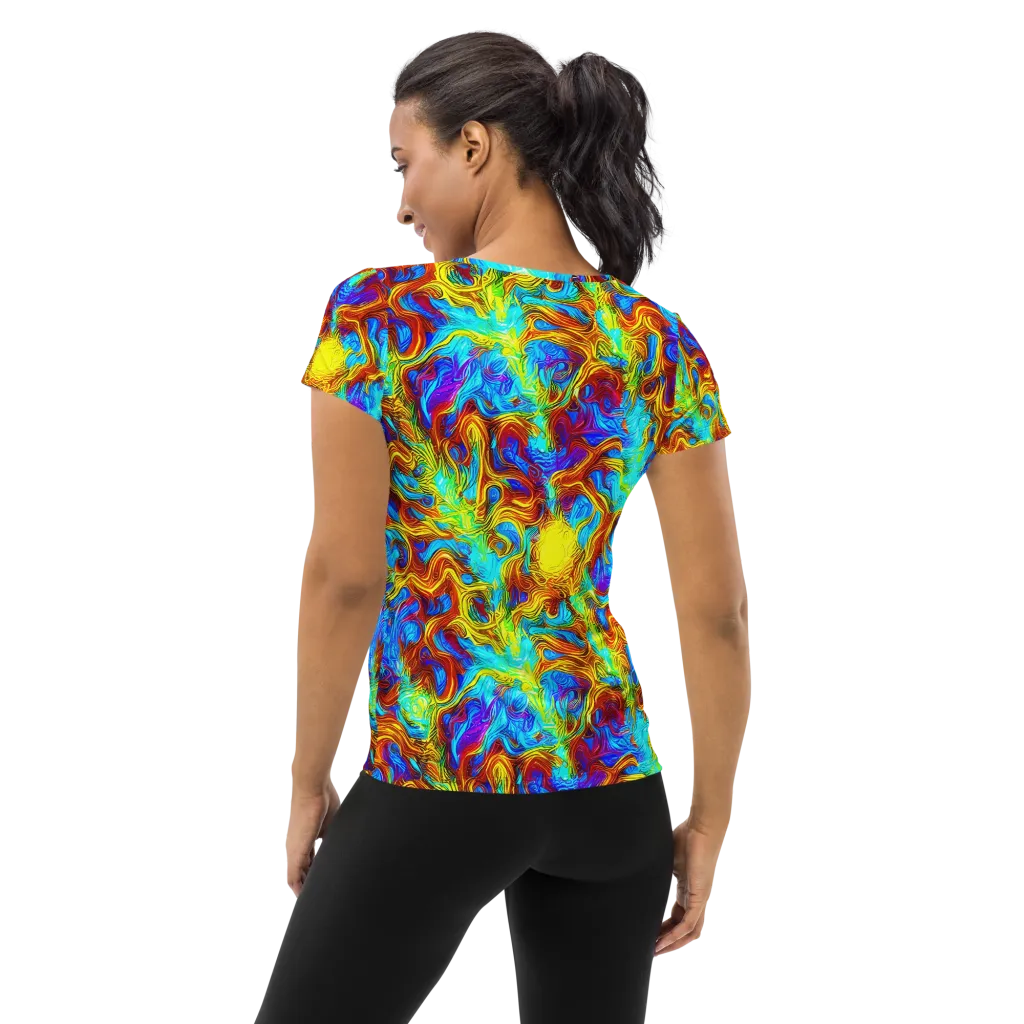 Psychic Rapids on Women's Athletic T-Shirt — Back