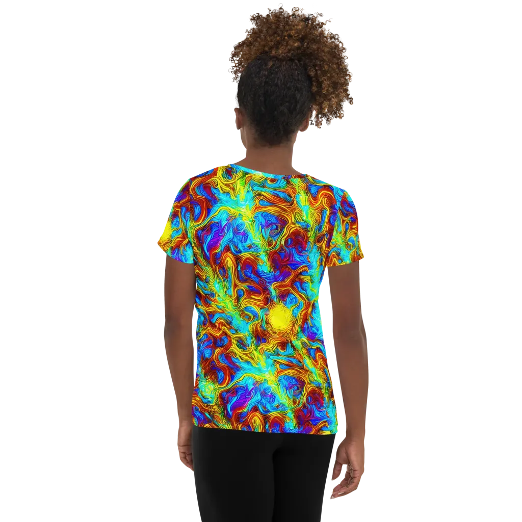 Psychic Rapids on Women's Athletic T-Shirt — Back