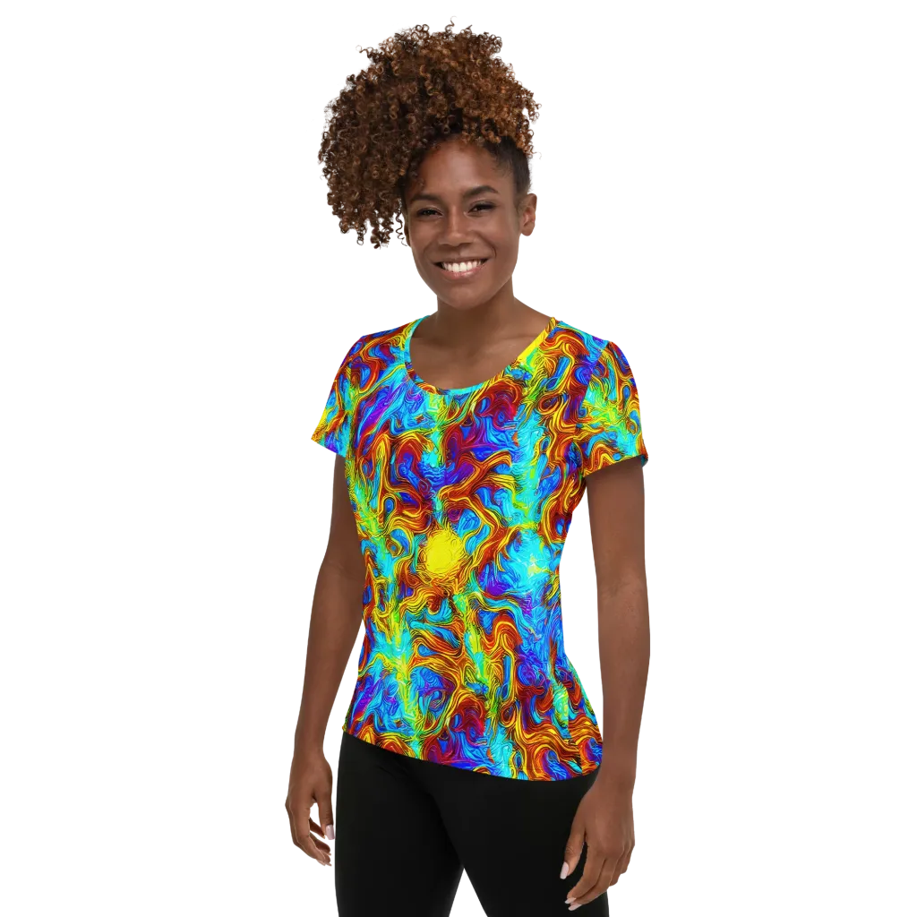 Psychic Rapids on Women's Athletic T-Shirt — Left