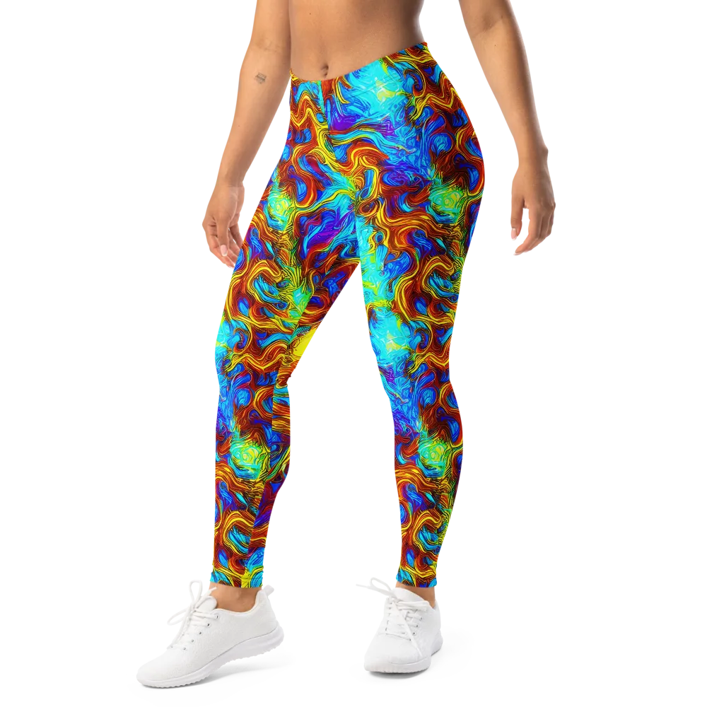Psychic Rapids on Leggings — Left Front