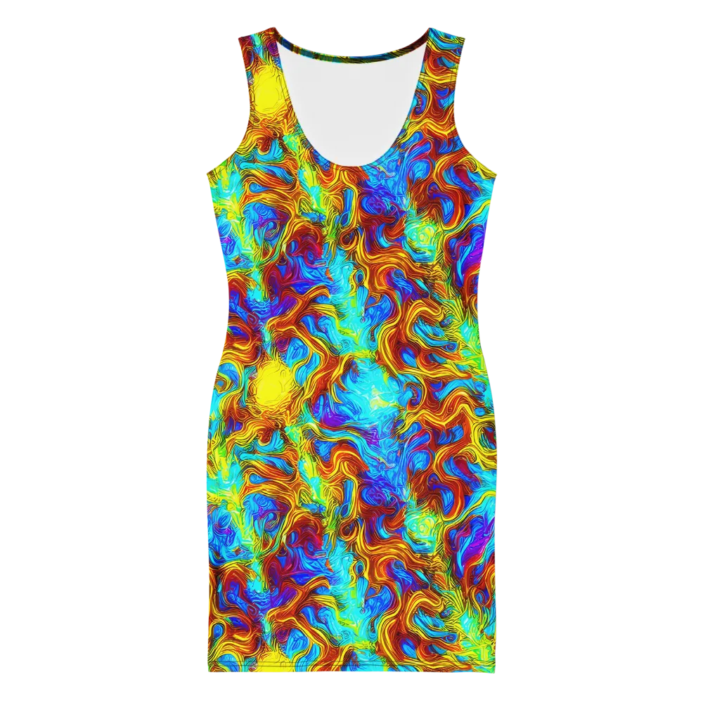 Psychic Rapids on Bodycon Dress — Front
