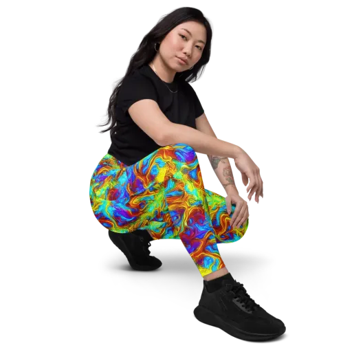 Psychic Rapids on a Leggings with Pockets