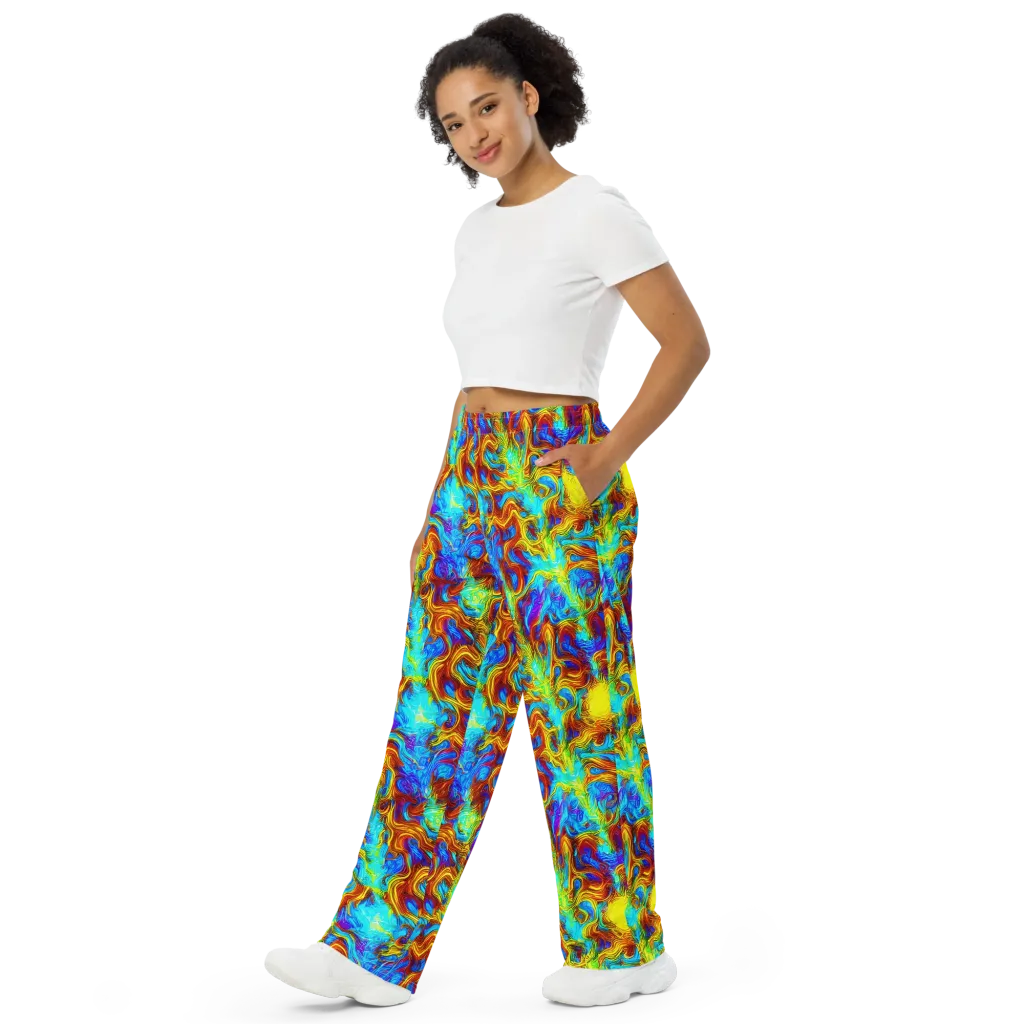 Psychic Rapids on Wide-Leg Pants — Left Front