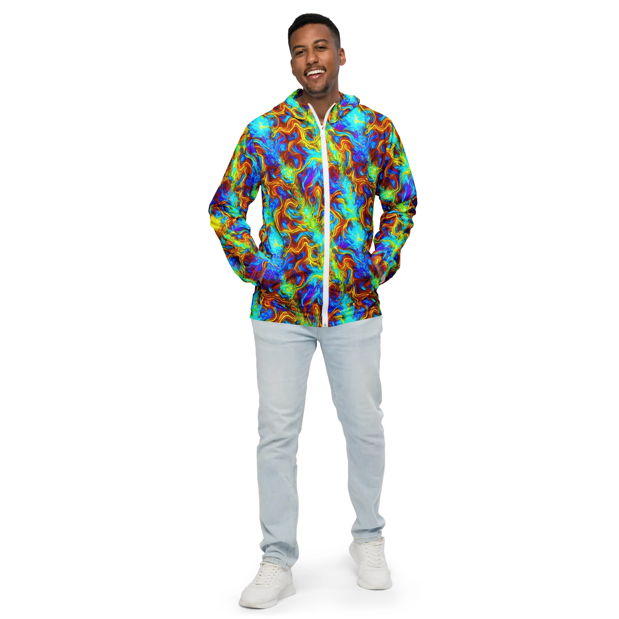 Psychic Rapids on Men's Windbreaker — Front