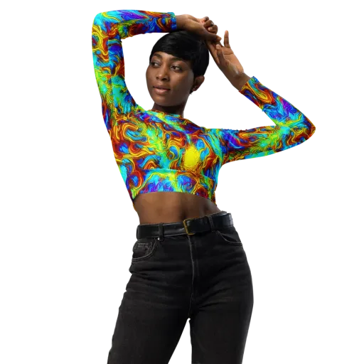 Psychic Rapids on a Long Sleeve Crop Top
