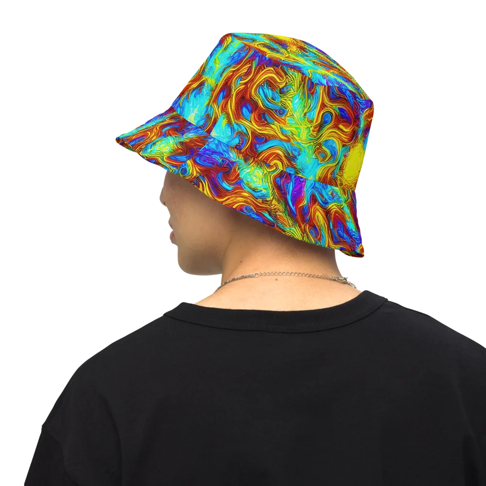 Psychic Rapids on Reversible Bucket Hat — Back Inside