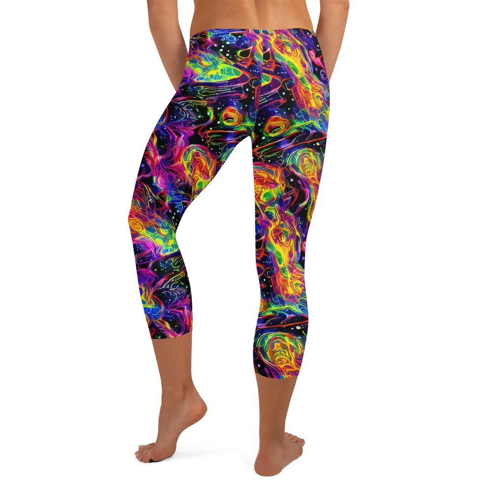 Hypercolor Dreamscape on Capri Leggings — Back
